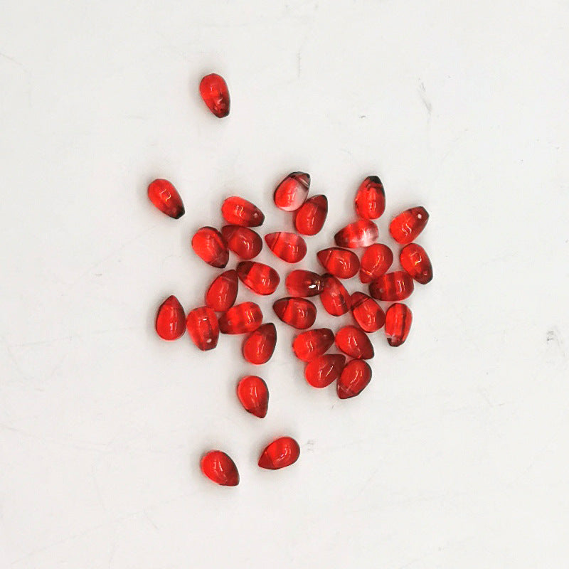 Smooth teardrops glass beads, 6*9mm, 500pcs