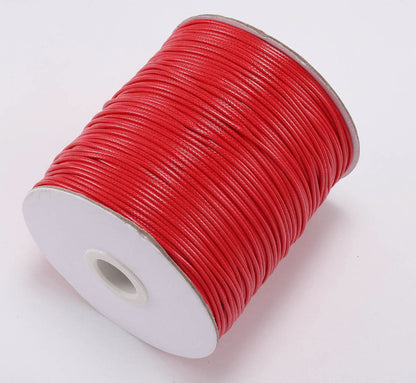 Korean Wax Cord, Bracelet Necklace Cord, Polyester cord, 0.5mm- 2mm, 2 rolls