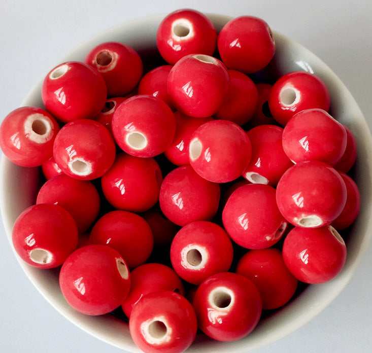Ceramic Beads, Round, 6mm- 1440pcs / 8mm-720pcs/ 10mm- 360pcs