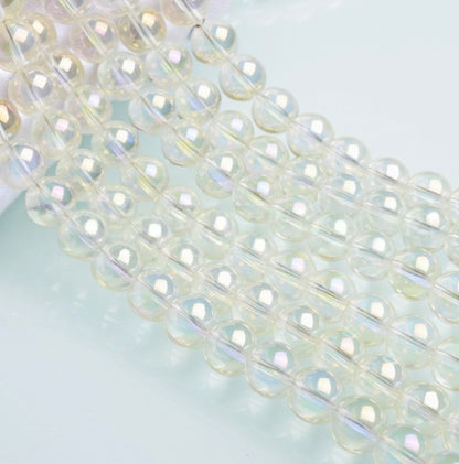Iridescent Beads, Glass Beads , Round Glass Beads, 2-12mm, 20 strands
