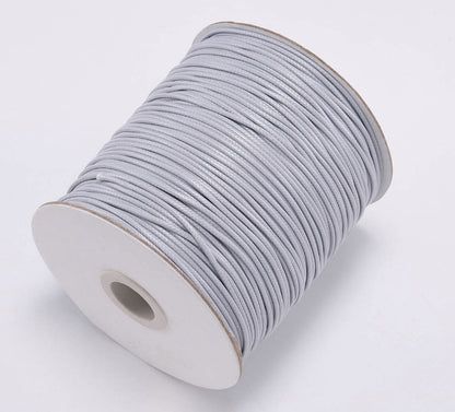 Korean Wax Cord, Bracelet Necklace Cord, Polyester cord, 0.5mm- 2mm, 2 rolls