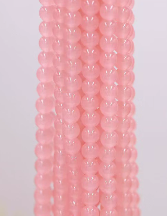 Imitation Jade Beads, Glass Beads , Round Glass Beads, 8 strands
