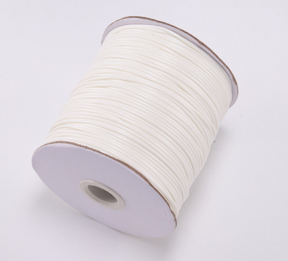 Korean Wax Cord, Bracelet Necklace Cord, Polyester cord, 0.5mm- 2mm, 2 rolls