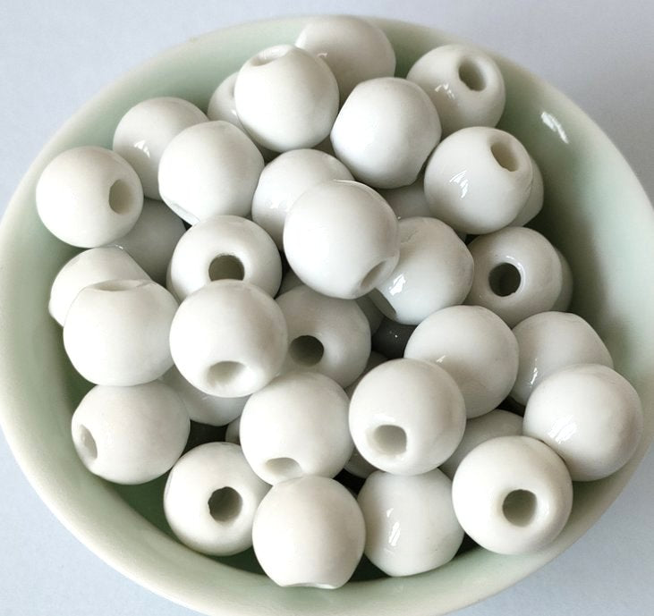 Ceramic Beads, Round, 6mm- 1440pcs / 8mm-720pcs/ 10mm- 360pcs