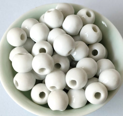 Ceramic Beads, Round, 6mm- 1440pcs / 8mm-720pcs/ 10mm- 360pcs